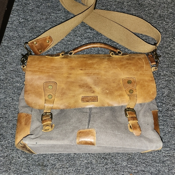 Vintage I'm distressed messenger bag - Picture 5 of 8